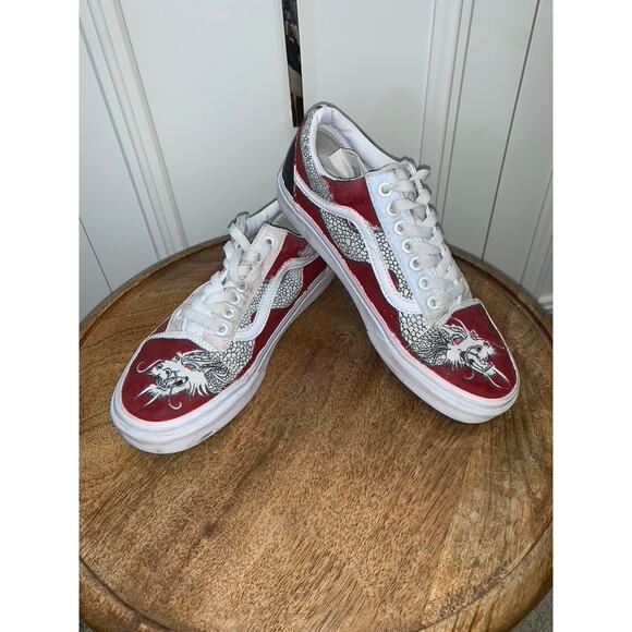 Vans Dragon Design Sneakers Multicolor Unisex Size 6.5/8 Casual Shoes - Picture 1 of 9